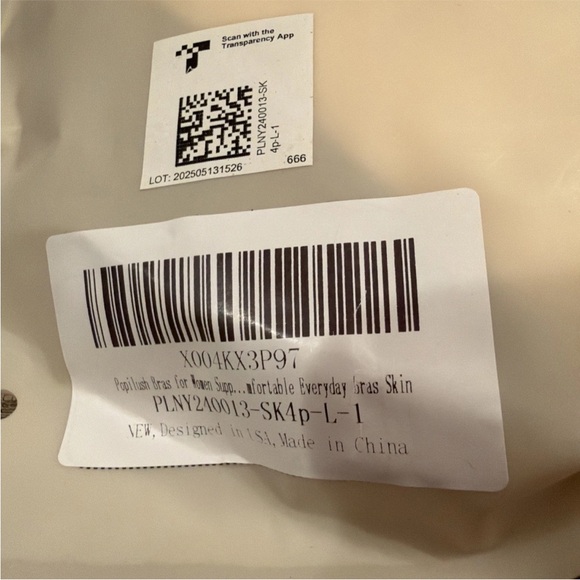 Popilush Bra Size Large No Underwire Push-up T-shirt Bralette Full Coverage NEW - Picture 9 of 9